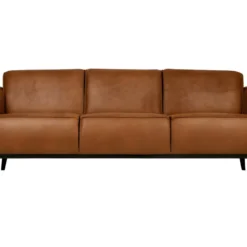 STATEMENT - Canapé 3 Places En Cuir Marron