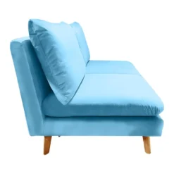 Chauffeuse 2 Places Pour Canapé Modulable En Velours Bleu - LASSIE 9 Chauffeuse 2 Places Pour Canapé Modulable En Velours Bleu - LASSIE -Promos Chesteris Boutique canape 9483597