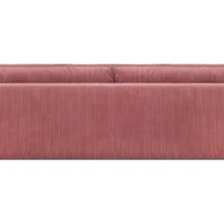 Canapé 4 Places En Velours Fines Côtes Terracotta + 4 Coussins - Denver -Promos Chesteris Boutique canape 9484177