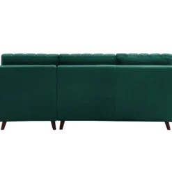 Canapé Angle IDAHO En Velours Vert Fixe -Promos Chesteris Boutique canape 9485009