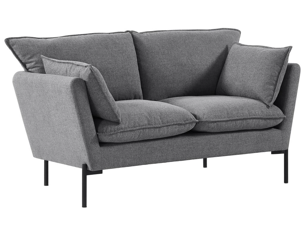 Canapé 2 Places En Tissu Gris SIENA 3 Canapé 2 Places En Tissu Gris SIENA – Image 3
