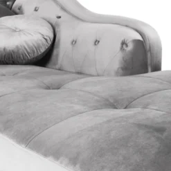 Canapé D'angle Droit Empire Velours Argent Style Chesterfield -Promos Chesteris Boutique canape 9989945