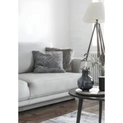 Canapé 3/4 Places Convertible - GRIS - En Tissu Velours De Qualité Luxe, MEGANE -Promos Chesteris Boutique canape 9992825