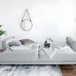 Canapé 3/4 Places Convertible - GRIS - En Tissu Velours De Qualité Luxe, MEGANE -Promos Chesteris Boutique canape 9992827