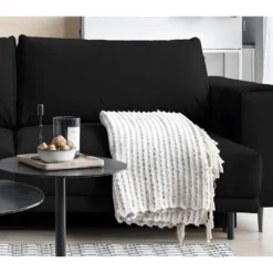 Canapé 3/4 Places Convertible Et Espace De Rangement - Noir - En Tissu De Qualité, DANY -Promos Chesteris Boutique canape 9993083