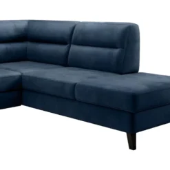 Canapé D'angle Convertible - CASTA VELOURS - En Tissu Luxe, Bleu, 5/6 Places, Angle Droit (vu De Face) -Promos Chesteris Boutique canape 9993263