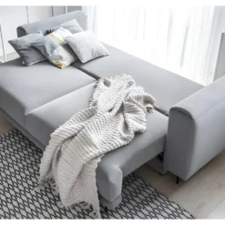 Canapé 3/4 Places Convertible Et Espace De Rangement, Marron, En Tissu De Qualité, DANY -Promos Chesteris Boutique canape 9994931