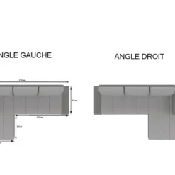 Canapé D'angle Convertible En Tissu Luxe Noir Et Simili Cuir Noir, 5 Places, Angle Gauche (vu De Face) - OTELLO 9 Canapé D'angle Convertible En Tissu Luxe Noir Et Simili Cuir Noir, 5 Places, Angle Gauche (vu De Face) - OTELLO -Promos Chesteris Boutique canape 9995783