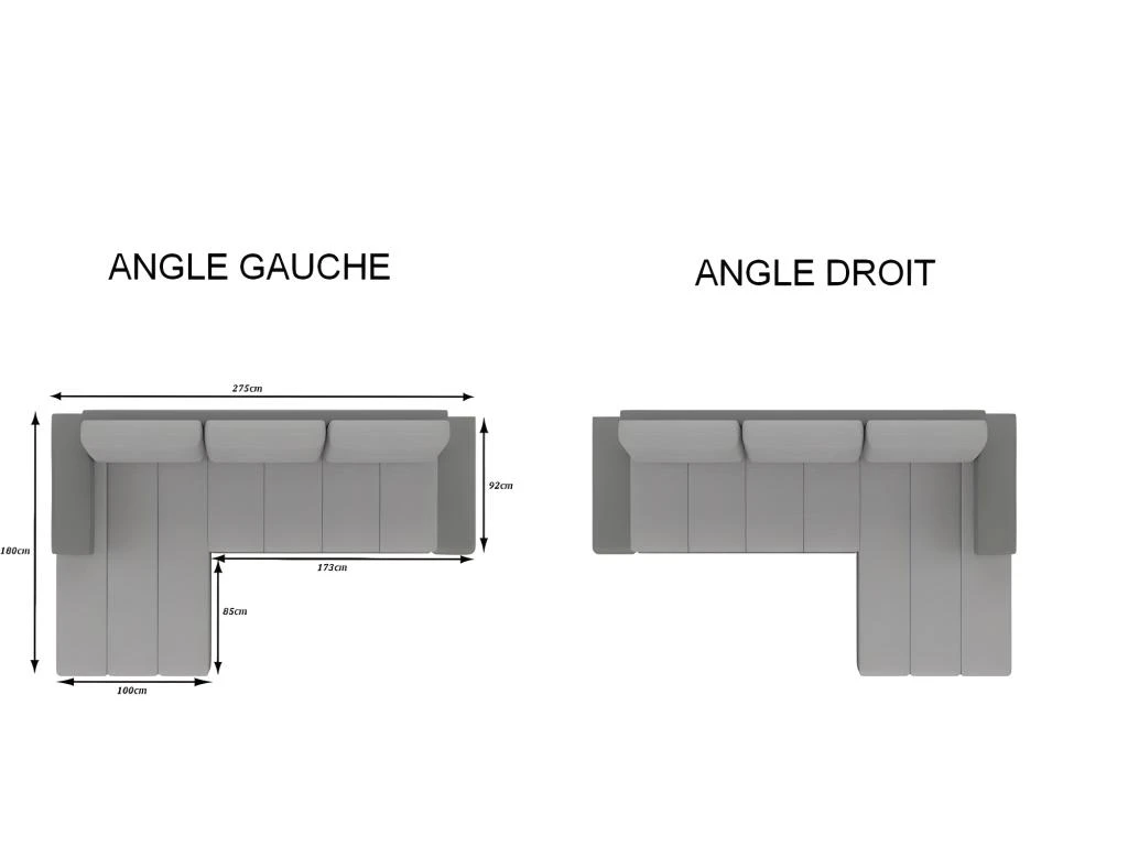 Canapé D'angle Convertible En Tissu Luxe Noir Et Simili Cuir Noir, 5 Places, Angle Gauche (vu De Face) - OTELLO 5 Canapé D'angle Convertible En Tissu Luxe Noir Et Simili Cuir Noir, 5 Places, Angle Gauche (vu De Face) - OTELLO – Image 5