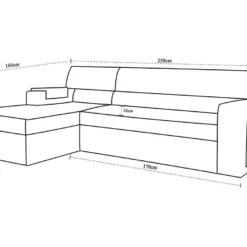 Canapé D'angle Convertible En Tissu Luxe Noir Et Simili Cuir Blanc Cassé, 5 Places, Avec Coffre, Angle Gauche (vu De Face) - RICCI 9 Canapé D'angle Convertible En Tissu Luxe Noir Et Simili Cuir Blanc Cassé, 5 Places, Avec Coffre, Angle Gauche (vu De Face) - RICCI -Promos Chesteris Boutique canape 9996491
