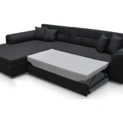 Canapé D'angle Convertible - SOHO - En Tissu De Qualité, Gris, 5/6 Places, Angle Gauche (vu De Face) 7 Canapé D'angle Convertible - SOHO - En Tissu De Qualité, Gris, 5/6 Places, Angle Gauche (vu De Face) -Promos Chesteris Boutique canape 9996709