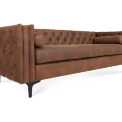 Canapé 3 Places Edward Vintage Pieds Noirs