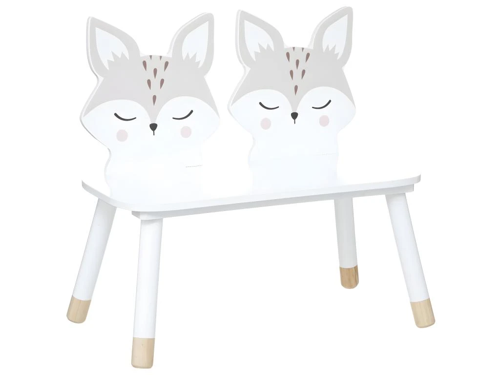 Chaise Banc Pour Enfant Renard En Bois H 52.5 Cm 1 Chaise Banc Pour Enfant Renard En Bois H 52.5 Cm