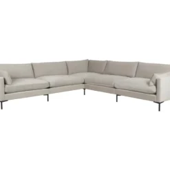 SUMMER - Grand Canapé 7 Places En Tissu Beige