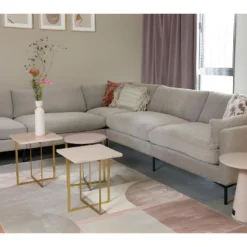 SUMMER - Grand Canapé 7 Places En Tissu Beige -Promos Chesteris Boutique ensemble canape 10004533