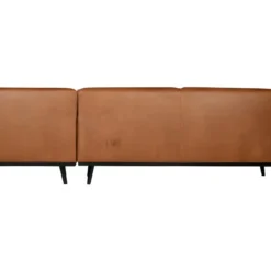 STATEMENT - Canapé D'angle 4 Places Eco Cuir Droit Cognac -Promos Chesteris Boutique ensemble canape 13262949