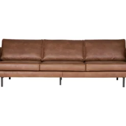 RODEO - Canapé 4 Places En Eco Cuir Marron
