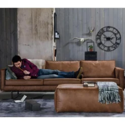 RODEO - Canapé 4 Places En Eco Cuir Marron -Promos Chesteris Boutique ensemble canape 13263077