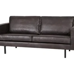 RODEO - Canapé 2 Places En Cuir Noir -Promos Chesteris Boutique ensemble canape 13263305