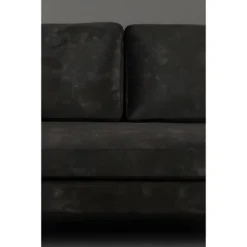 HOUDA - Canapé 3 Places En Aspect Cuir Anthracite 7 HOUDA - Canapé 3 Places En Aspect Cuir Anthracite -Promos Chesteris Boutique ensemble canape 9490367