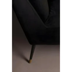 KATE - Canapé 2 Places En Velours Noir L149 -Promos Chesteris Boutique ensemble canape 9490409