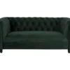 CHESTER - Canapé 3 Places En Velours Vert