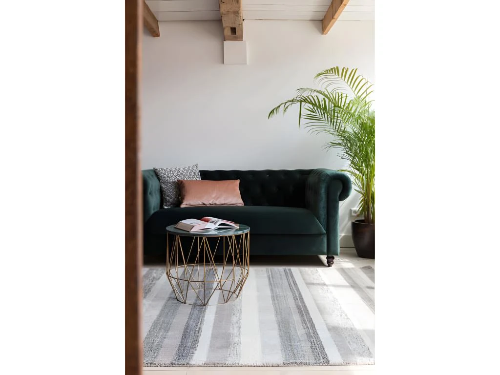 CHESTER - Canapé 3 Places En Velours Vert 4 CHESTER - Canapé 3 Places En Velours Vert – Image 4