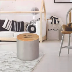 Pouf Enfant En Bois Et Velours La Tête Dans Les étoiles -Promos Chesteris Boutique fauteuil 12898201