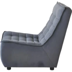 Fauteuil Design "Calima" 90cm Gris -Promos Chesteris Boutique fauteuil 14215307