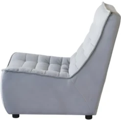 Fauteuil Design "Calima" 90cm Gris Clair -Promos Chesteris Boutique fauteuil 14221195