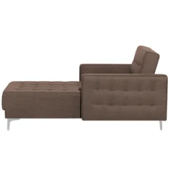 Chaise Longue En Tissu Marron Foncé ABERDEEN -Promos Chesteris Boutique meridienne 11796239