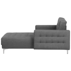 Chaise Longue En Tissu Gris Clair ABERDEEN -Promos Chesteris Boutique meridienne 11796569