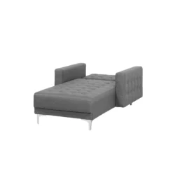 Chaise Longue En Tissu Gris Clair ABERDEEN -Promos Chesteris Boutique meridienne 11796579