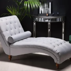 Chaise Longue Grise MURET