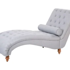 Chaise Longue Grise MURET -Promos Chesteris Boutique meridienne 11797973