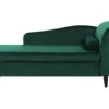 Chaise Longue Côté Droit En Velours Vert Foncé LUIRO