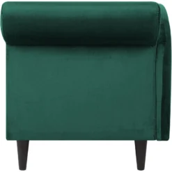 Chaise Longue Côté Droit En Velours Vert Foncé LUIRO -Promos Chesteris Boutique meridienne 11798673