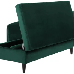 Chaise Longue Côté Droit En Velours Vert Foncé LUIRO -Promos Chesteris Boutique meridienne 11798675