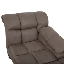 Chaise Longue En Tissu Taupe LORMONT -Promos Chesteris Boutique meridienne 12014069