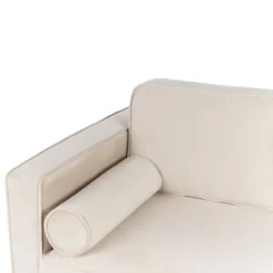 Chaise Longue Côté Gauche En Velours Beige MIRAMAS -Promos Chesteris Boutique meridienne 12309499