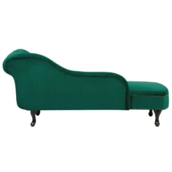 Méridienne à Droite Chesterfield En Velours Vert NIMES -Promos Chesteris Boutique meridienne 16200267