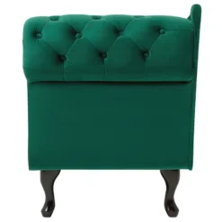 Méridienne à Droite Chesterfield En Velours Vert NIMES -Promos Chesteris Boutique meridienne 16200269
