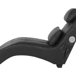 Chaise Longue En Cuir PU Noir Avec Haut Parleur Bluetooth Et Port USB SIMORRE -Promos Chesteris Boutique meridienne 16200321