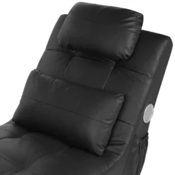 Chaise Longue En Cuir PU Noir Avec Haut Parleur Bluetooth Et Port USB SIMORRE -Promos Chesteris Boutique meridienne 16200325