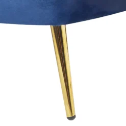Chaise Longue Côté Gauche En Velours Bleu Cobalt ALLIER -Promos Chesteris Boutique meridienne 16201711