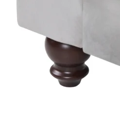 Chaise Longue En Velours Gris Clair LORMONT 14 Chaise Longue En Velours Gris Clair LORMONT -Promos Chesteris Boutique meridienne 16201925