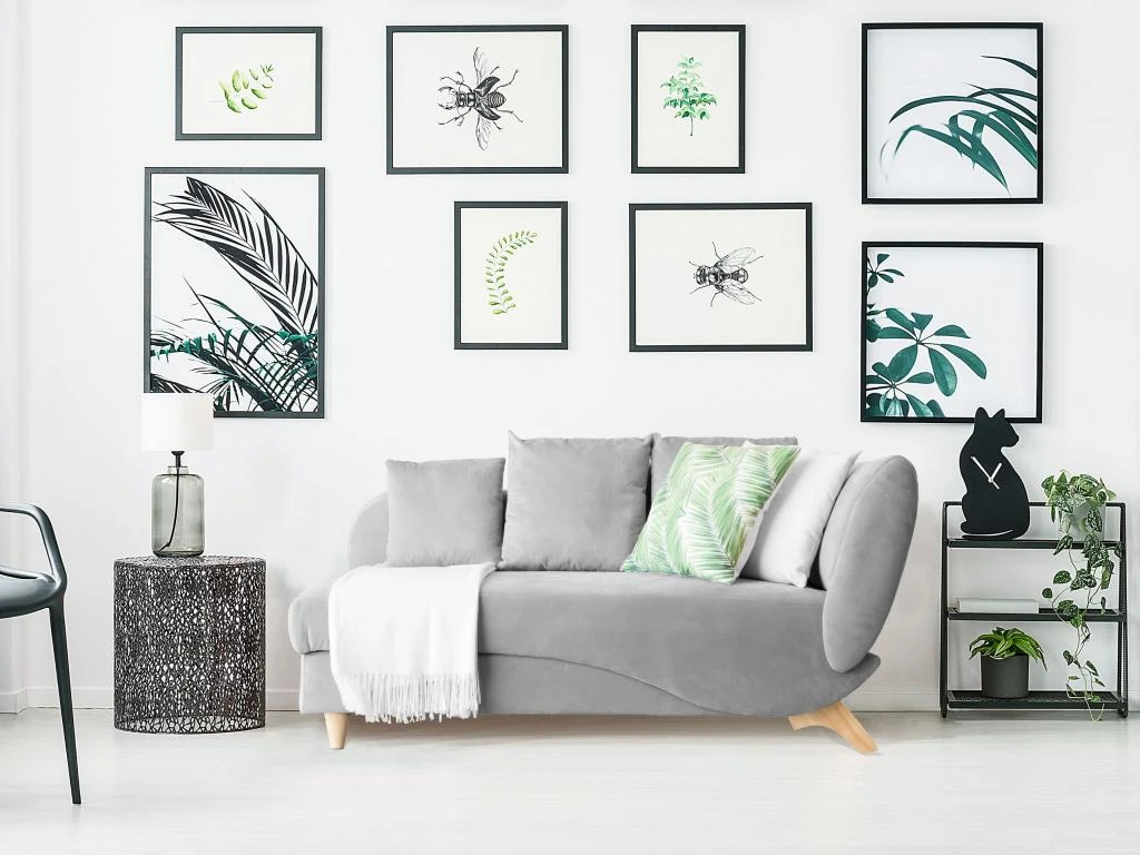 Chaise Longue Côté Droit En Velours Gris Clair MERI 2 Chaise Longue Côté Droit En Velours Gris Clair MERI – Image 2