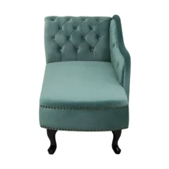 Méridienne En Velours Vert Menthe Côté Gauche NIMES -Promos Chesteris Boutique meridienne 16202413