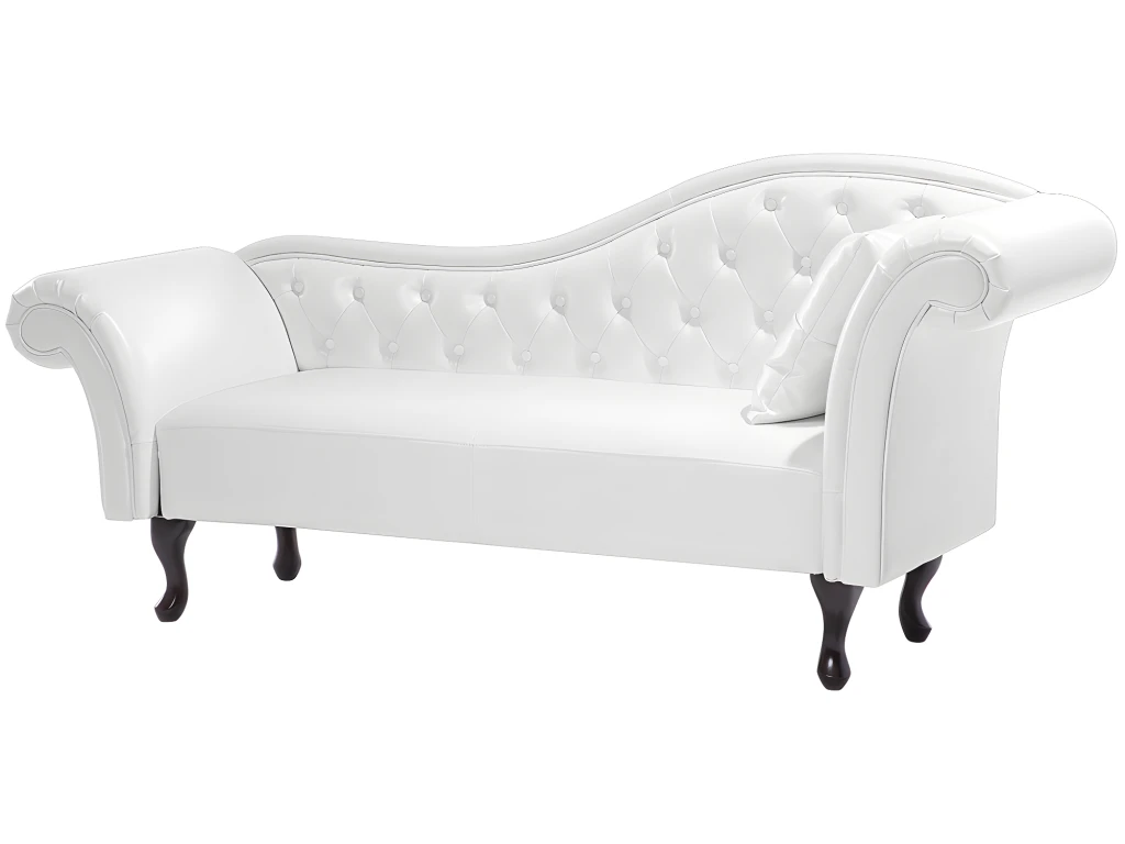 Méridienne Chesterfield Blanche Côté Droit LATTES 6 Méridienne Chesterfield Blanche Côté Droit LATTES – Image 6