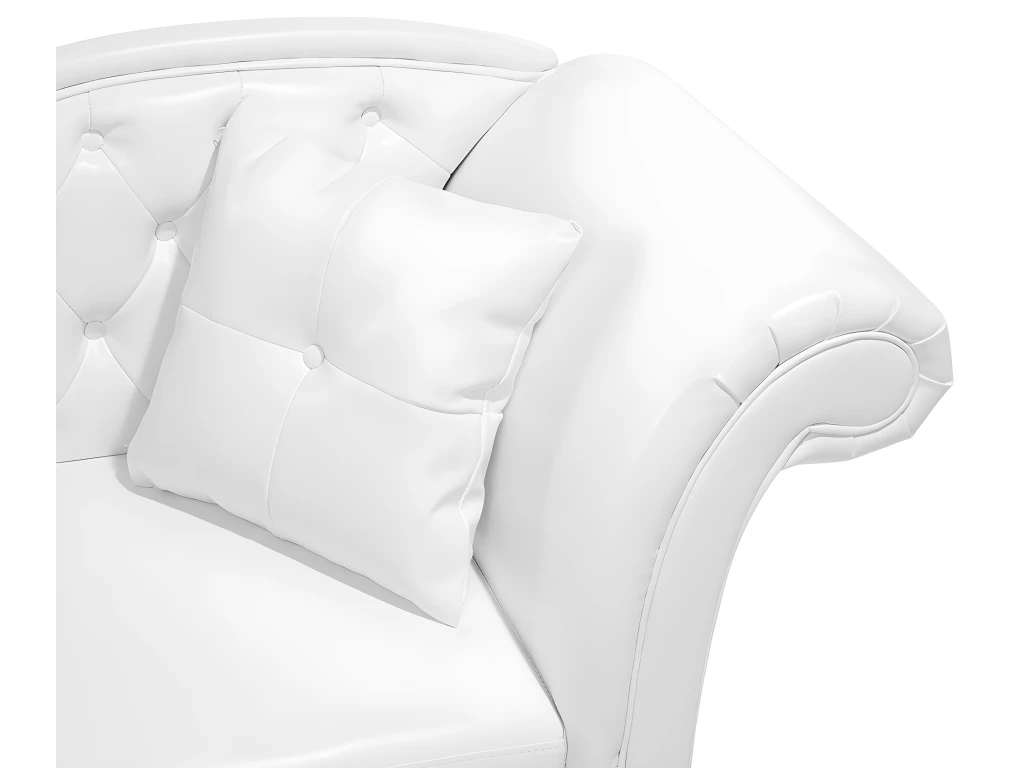 Méridienne Chesterfield Blanche Côté Droit LATTES 10 Méridienne Chesterfield Blanche Côté Droit LATTES – Image 10